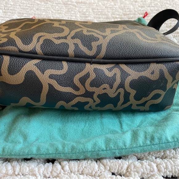 Tous Brown Kaos Pebbled Leather Abstract Bear Crossbody Messenger Bag - Picture 6 of 6